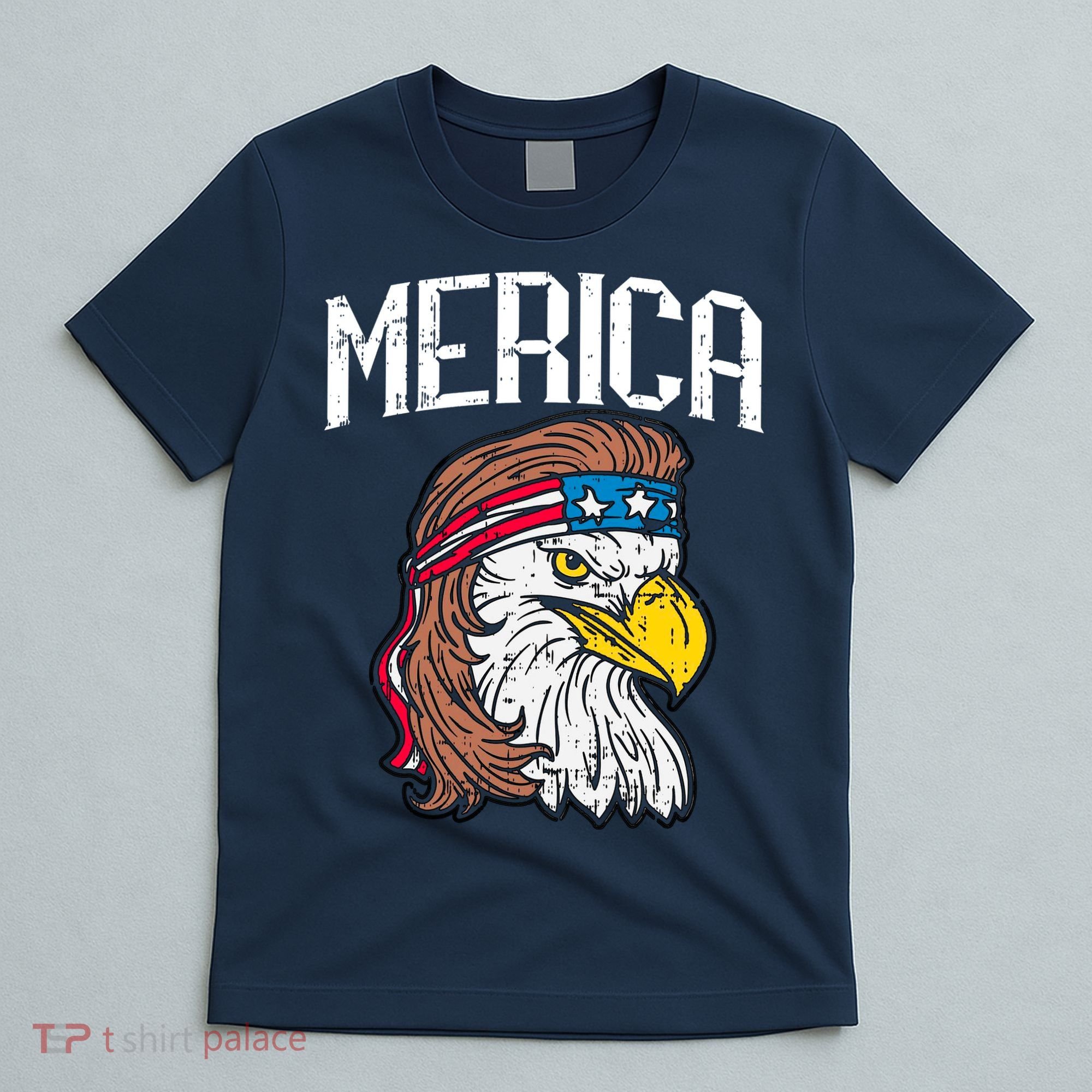 Merica Vintage Patriotic Bald Eagle T-Shirt