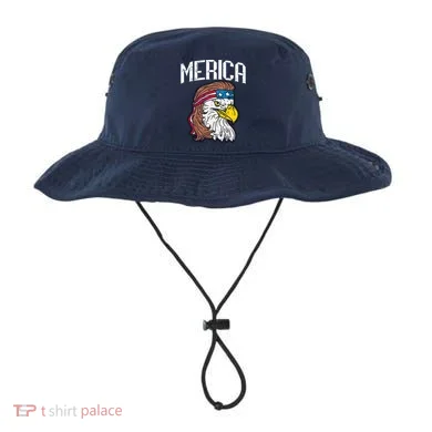 Merica Vintage Patriotic Bald Eagle Bucket Hat