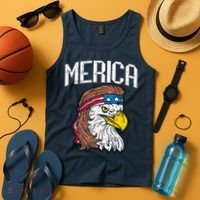 Merica Vintage Patriotic Bald Eagle Tank Top thumb 4