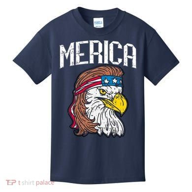 Merica Vintage Patriotic Bald Eagle Kids T-Shirt