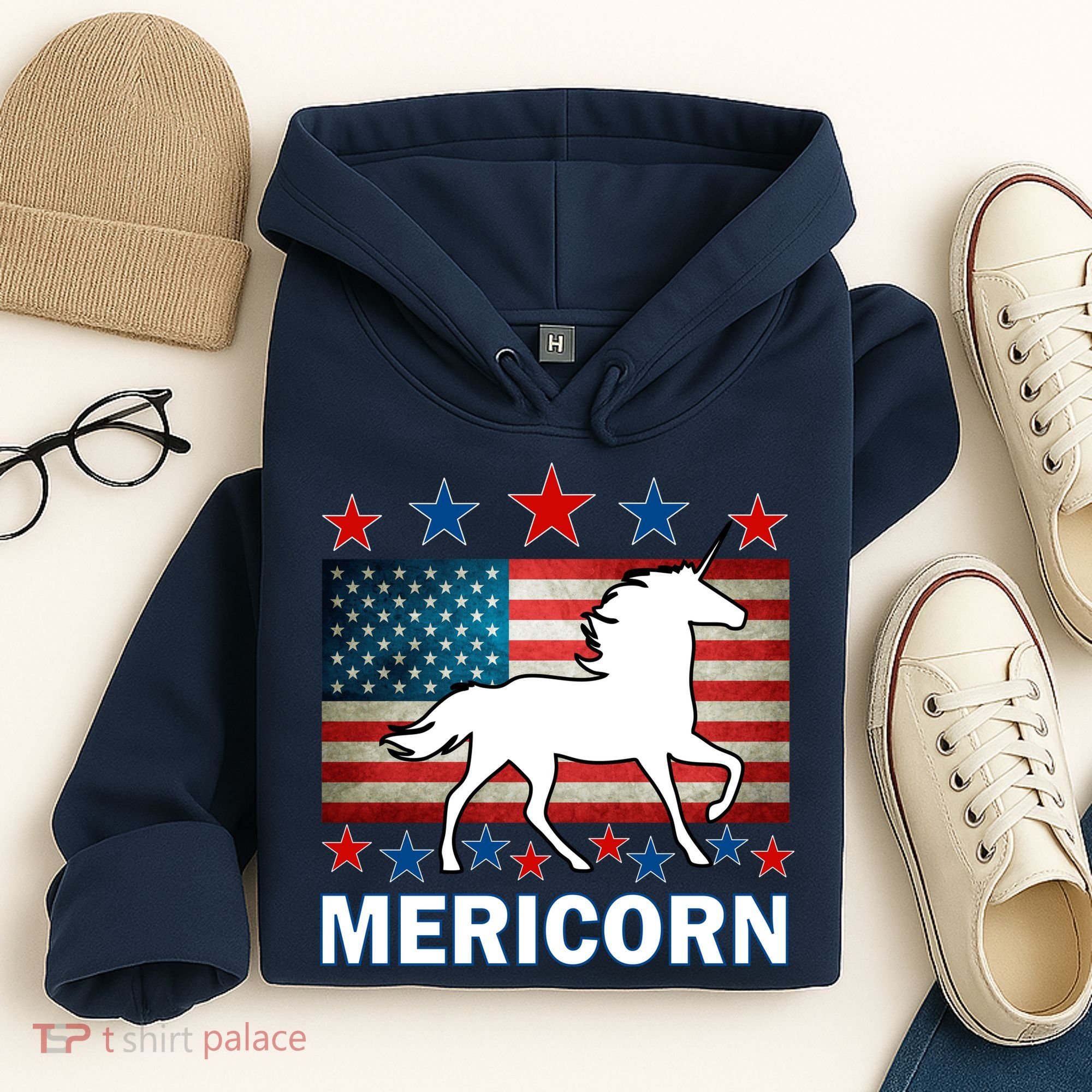 Mericorn American Unircorn Hoodie