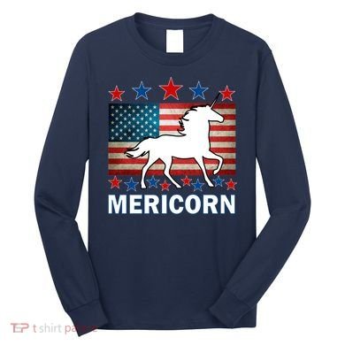 Mericorn American Unircorn Long Sleeve Shirt
