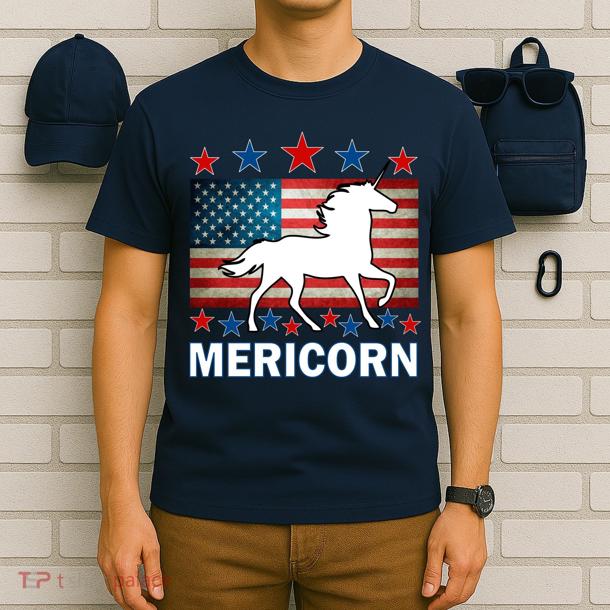Mericorn American Unircorn T-Shirt