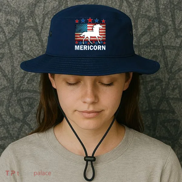 Mericorn American Unircorn Bucket Hat