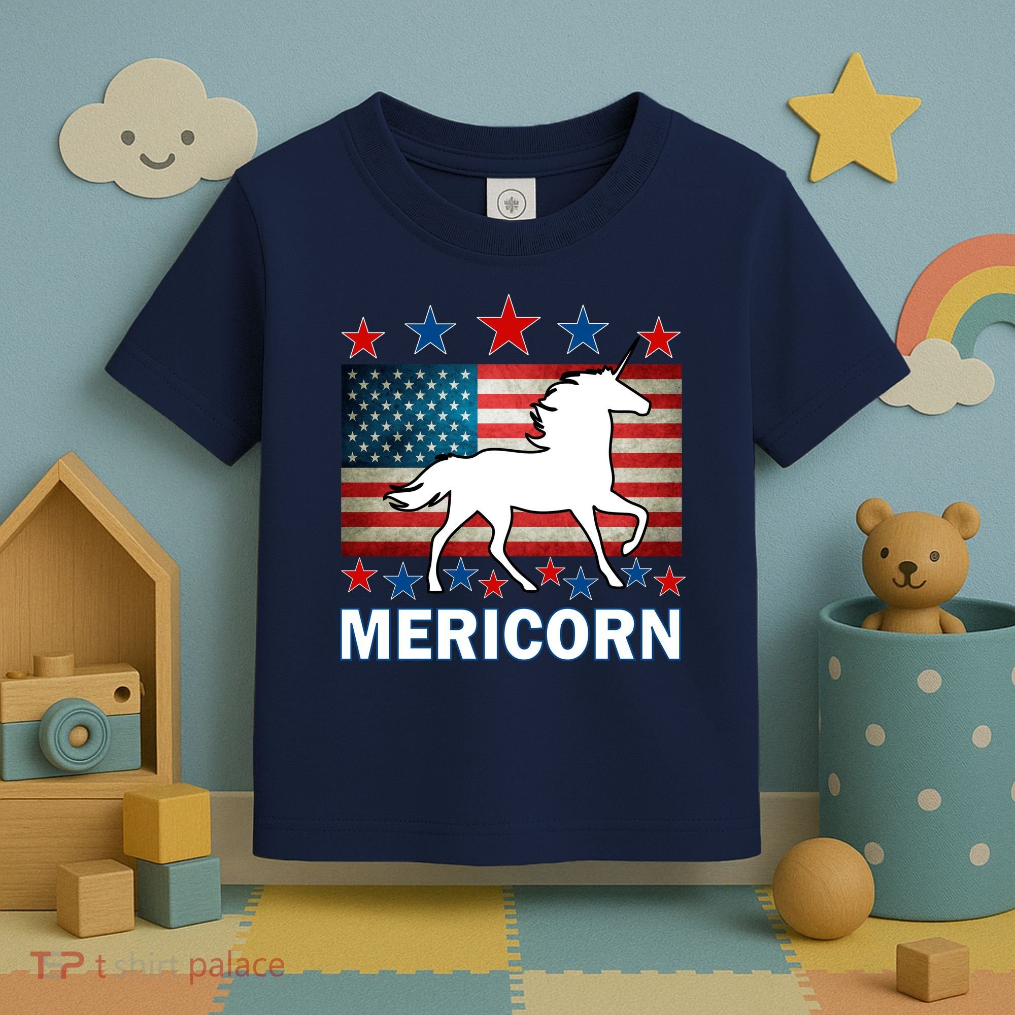 Mericorn American Unircorn Toddler T-Shirt