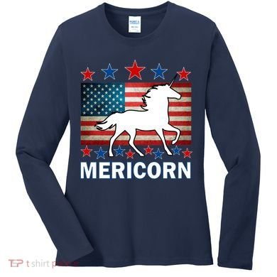 Mericorn American Unircorn Women's Long Sleeve Shirt