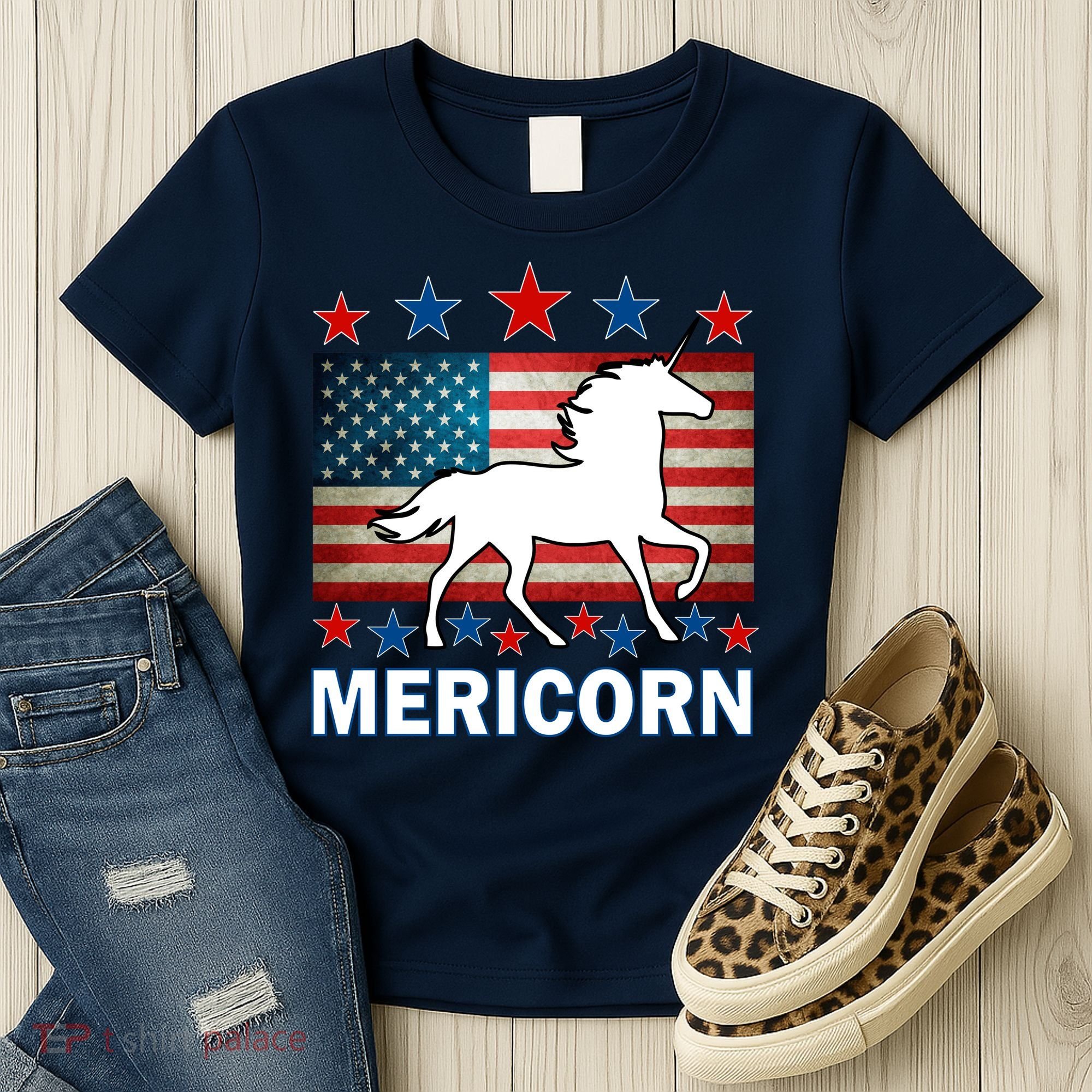 Mericorn American Unircorn Women's T-Shirt