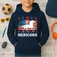 Mericorn American Unircorn Kids Hoodie thumb 2