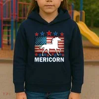 Mericorn American Unircorn Kids Hoodie thumb 3