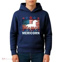 Mericorn American Unircorn Kids Hoodie thumb 4
