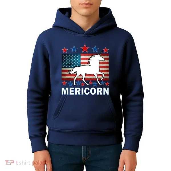 Mericorn American Unircorn Kids Hoodie