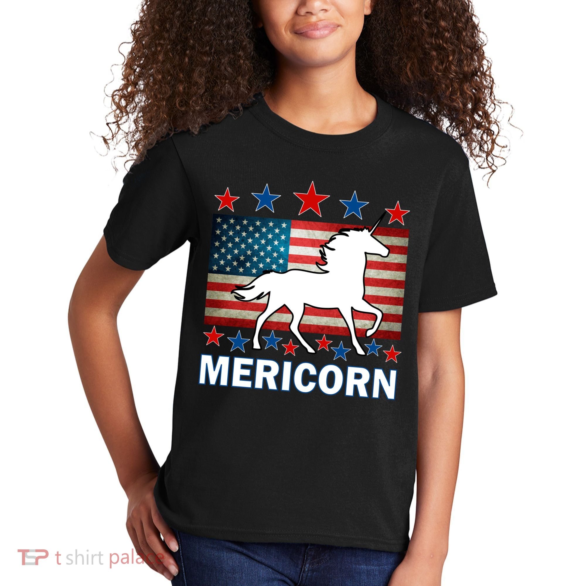 Mericorn American Unircorn Kids T-Shirt