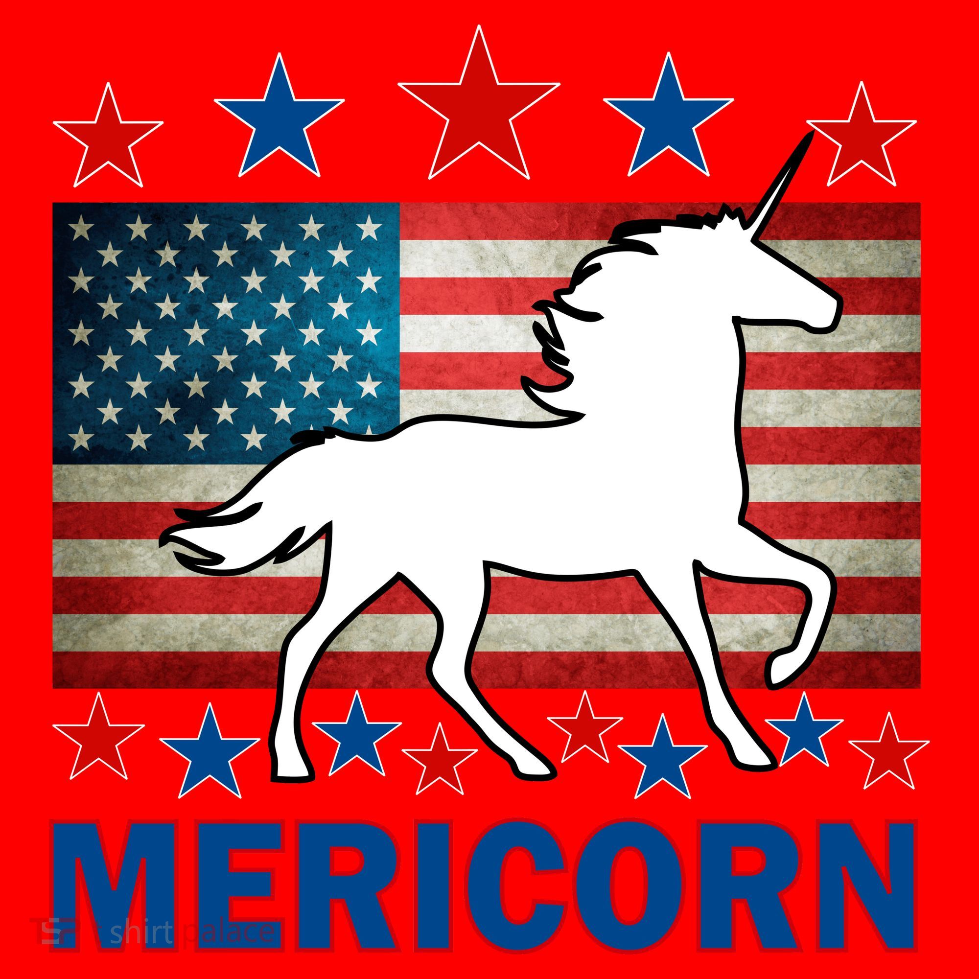 Mericorn American Unircorn Santa Hat
