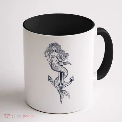 Mermaid Anchor Coffee Mug back