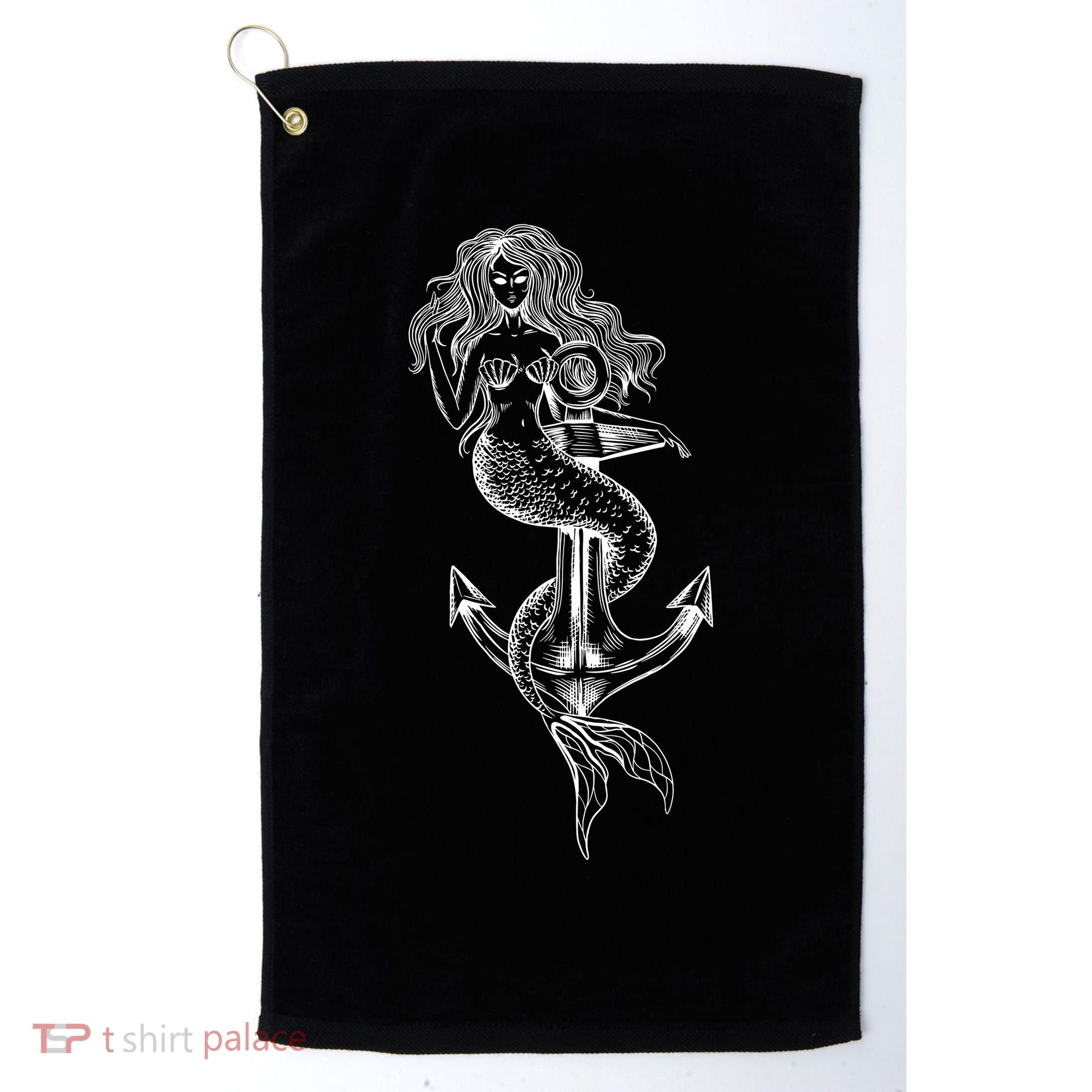 Mermaid Anchor Golf Towel