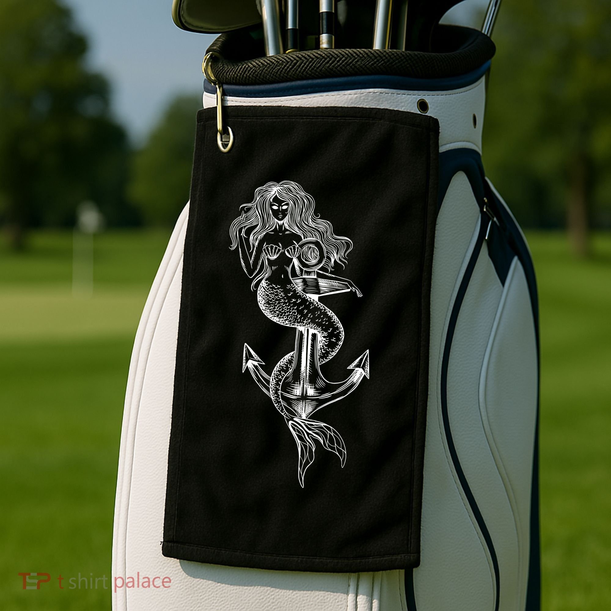 Mermaid Anchor Golf Towel