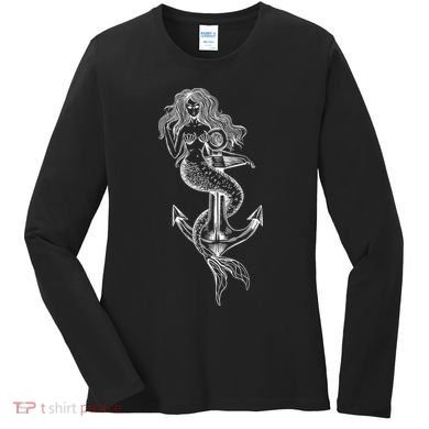 Mermaid Anchor Women's Long Sleeve Shirt