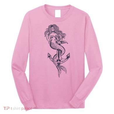 Mermaid Anchor Long Sleeve Shirt