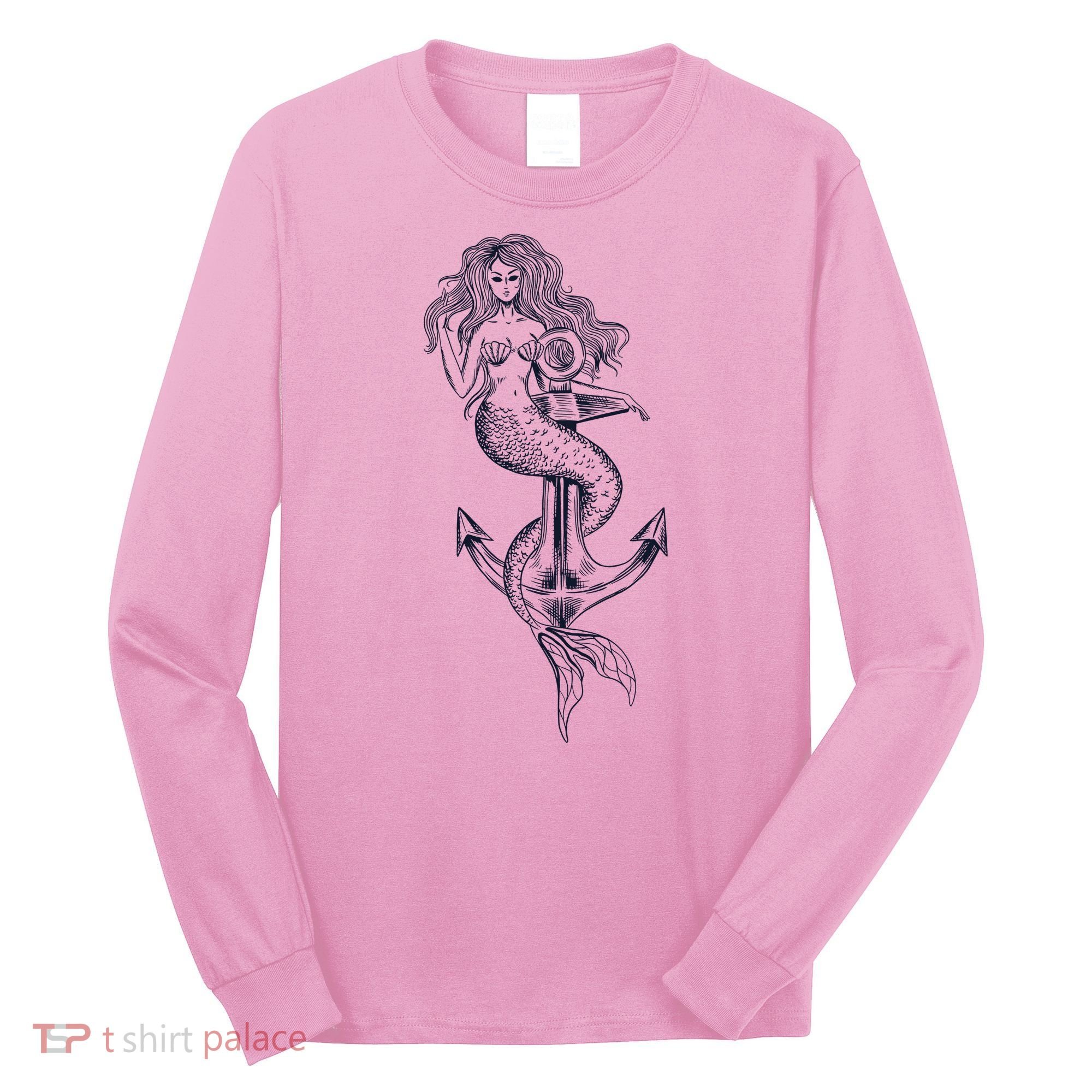 Mermaid Anchor Long Sleeve Shirt
