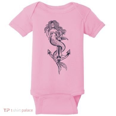 Mermaid Anchor Baby Bodysuit