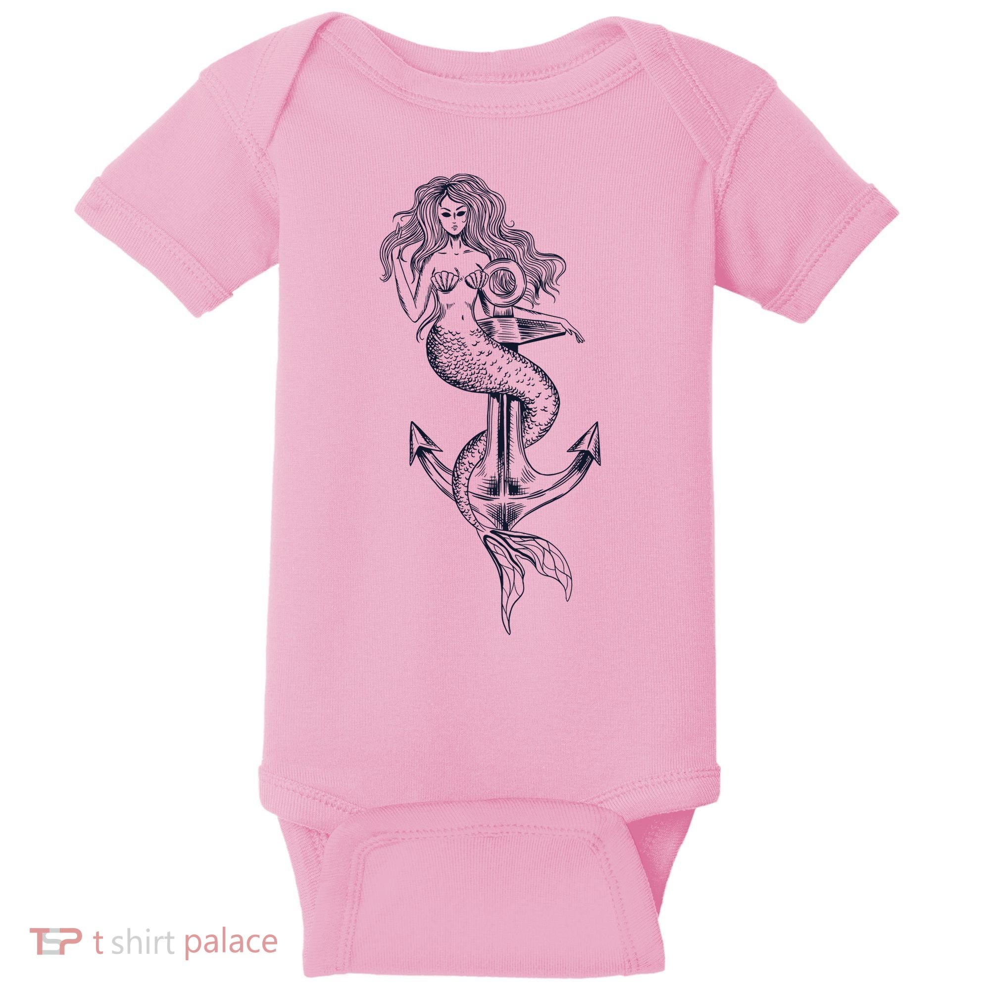 Mermaid Anchor Baby Bodysuit