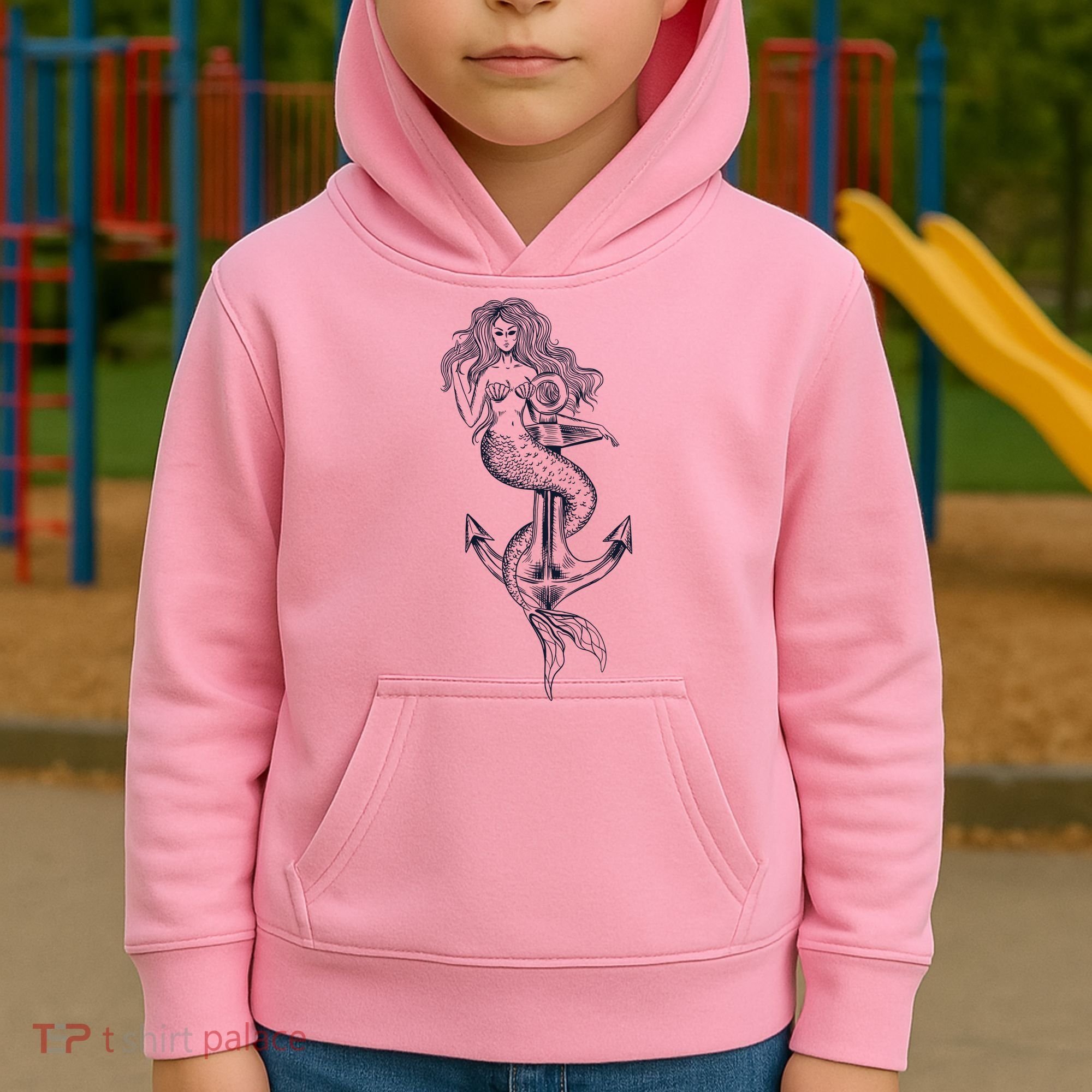 Mermaid Anchor Kids Hoodie