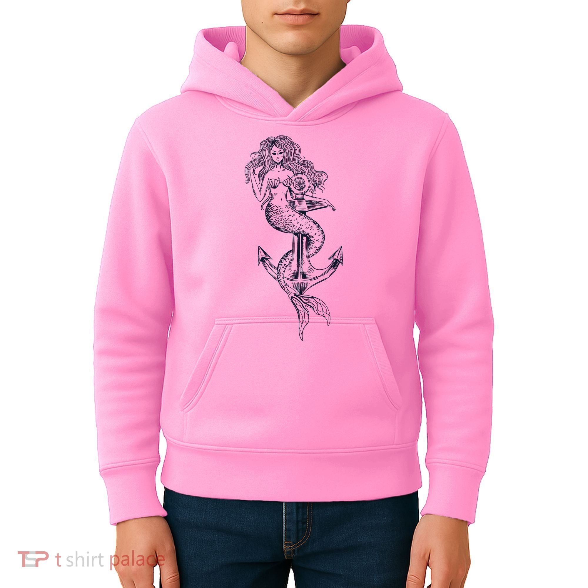 Mermaid Anchor Kids Hoodie