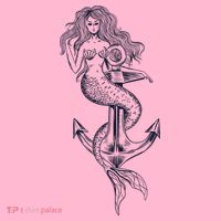 Mermaid Anchor Kids Long Sleeve Shirt thumb 2