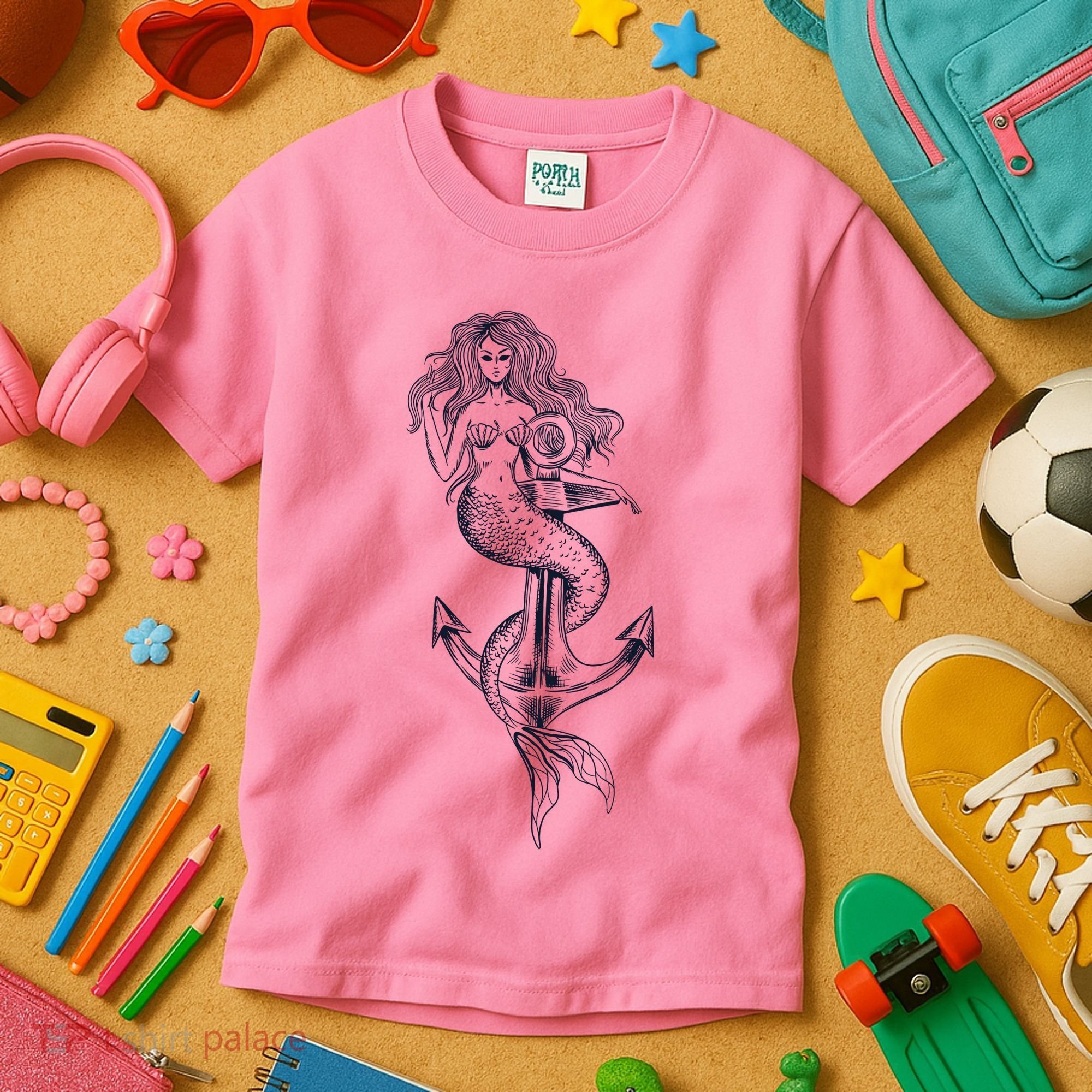 Mermaid Anchor Kids T-Shirt