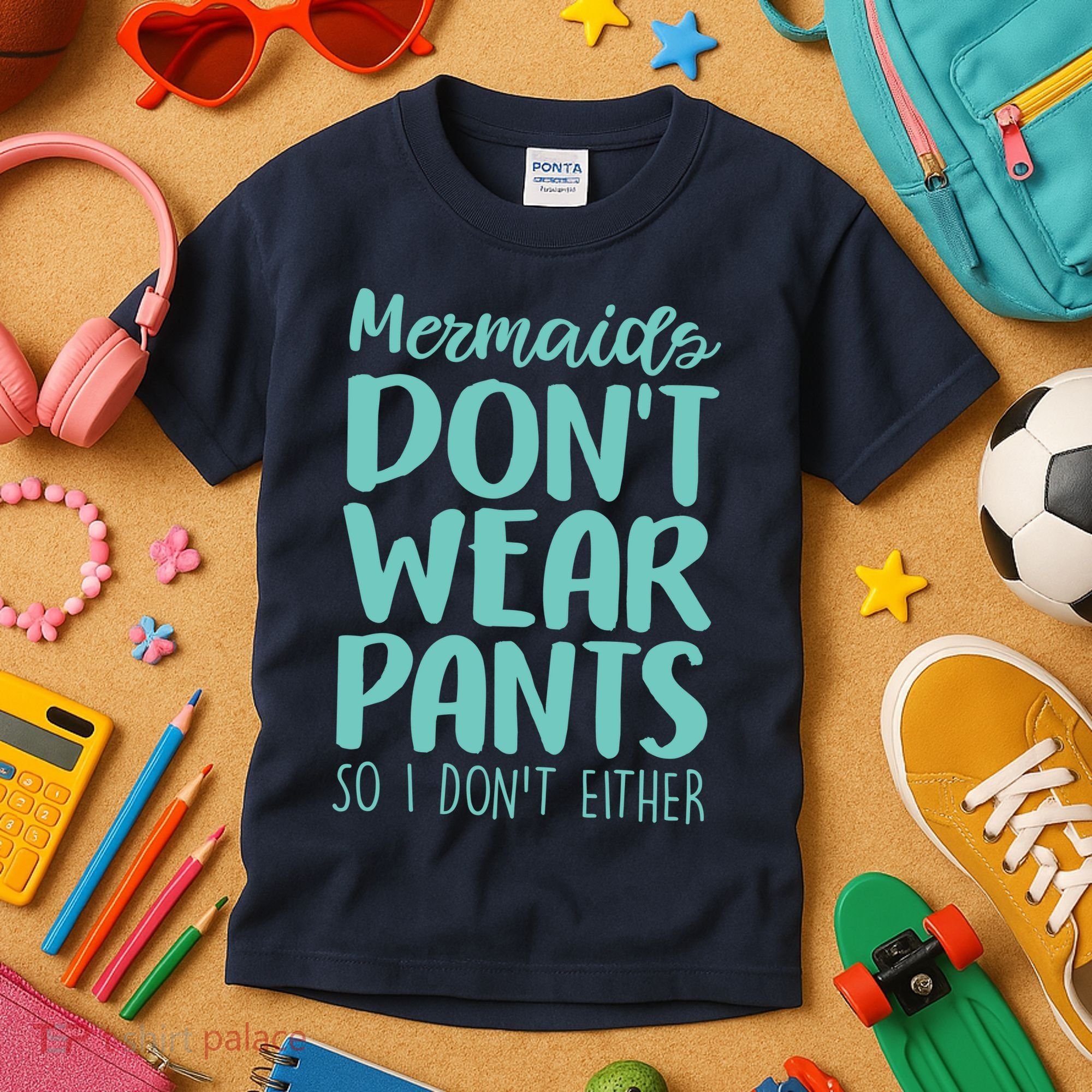 Mermaid Don't Wear Pants Kids T-Shirt