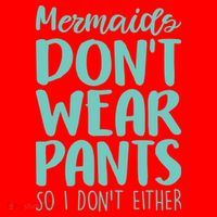 Mermaid Don't Wear Pants Santa Hat thumb 1