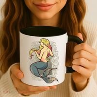 Mermaid Illustration Coffee Mug thumb 3