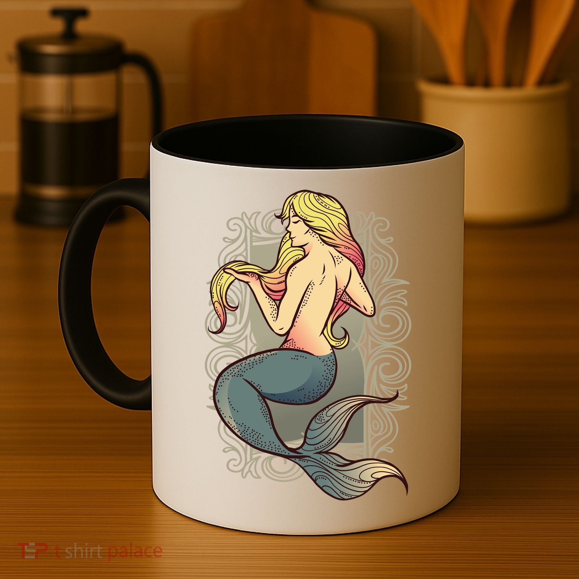 Mermaid Illustration Coffee Mug