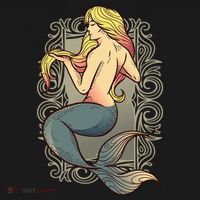 Mermaid Illustration Women's Perfect Tri Tunic Long Sleeve Shirt thumb 2