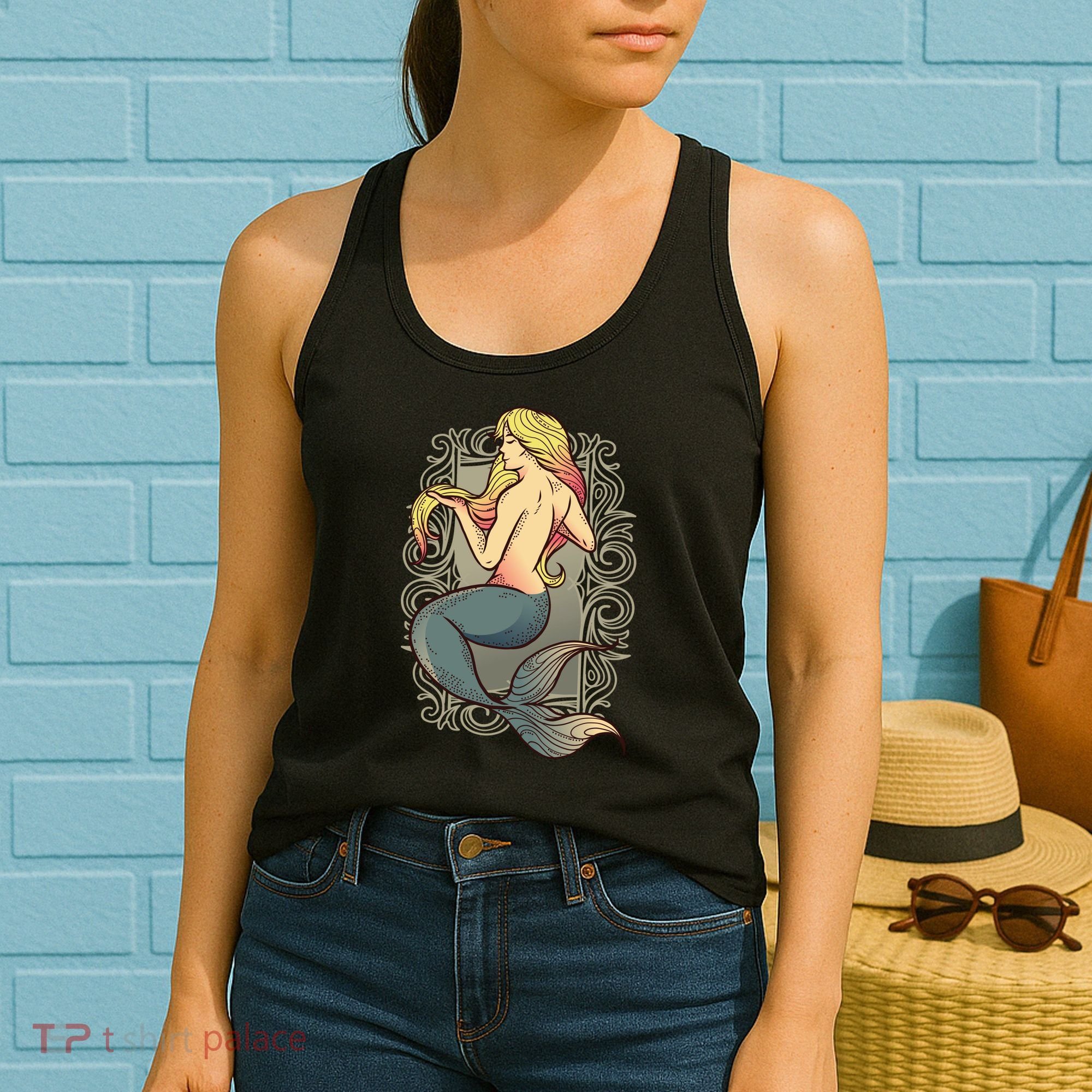Mermaid Illustration Women's Tank Top