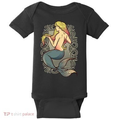 Mermaid Illustration Baby Bodysuit