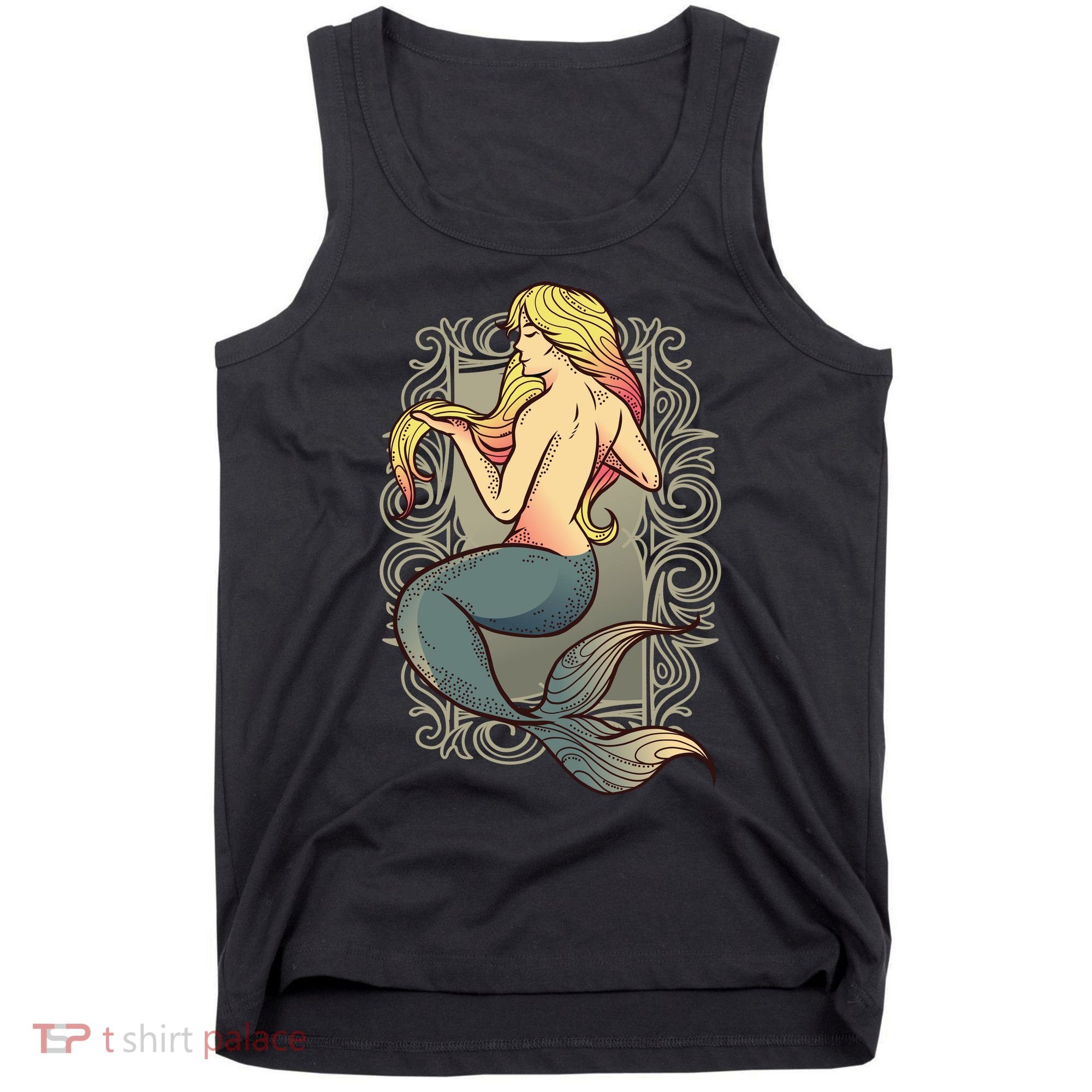 Mermaid Illustration Tank Top