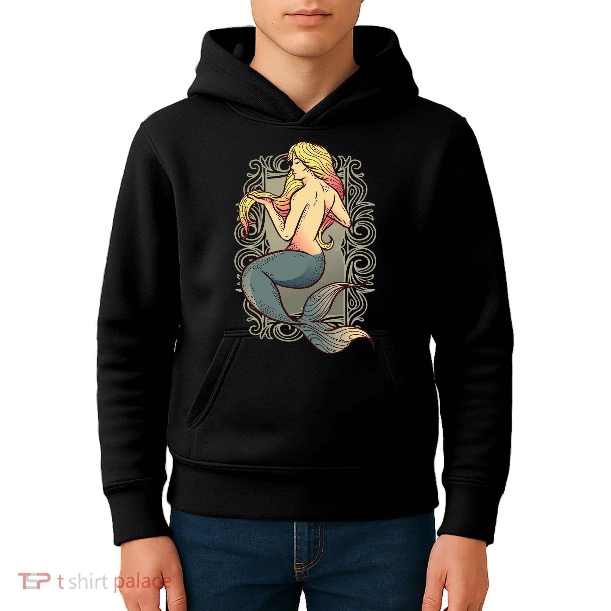 Mermaid Illustration Kids Hoodie