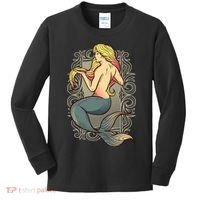 Mermaid Illustration Kids Long Sleeve Shirt thumb 0