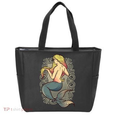 Mermaid Illustration Tote Bag