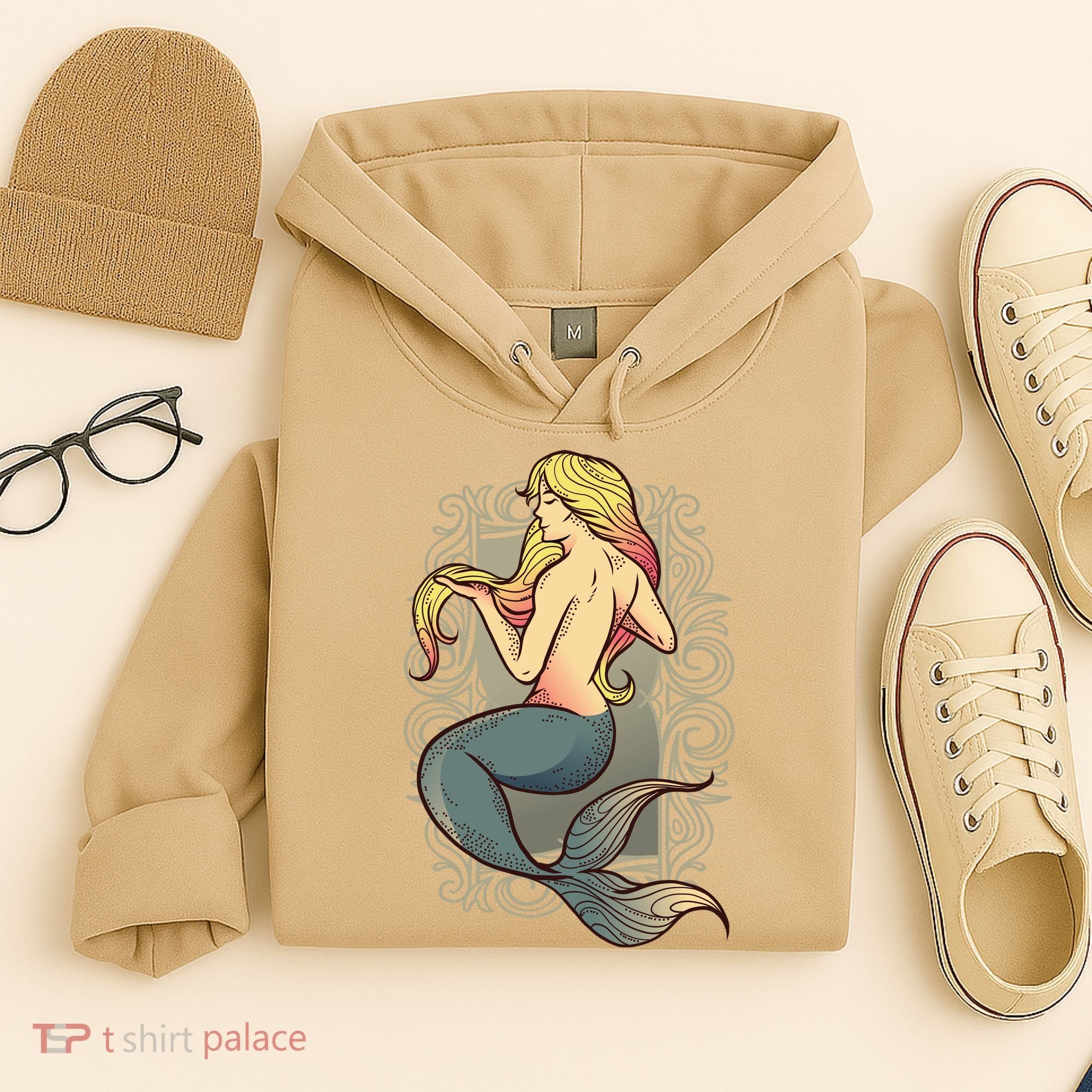 Mermaid Illustration Hoodie
