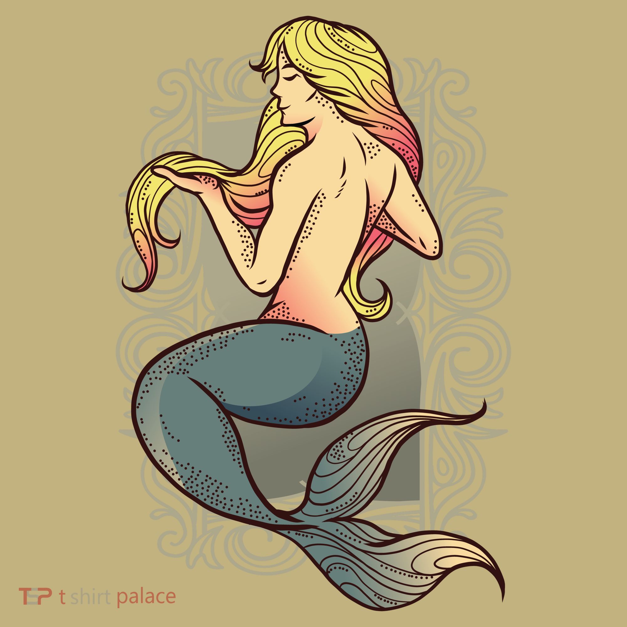 Mermaid Illustration Polo
