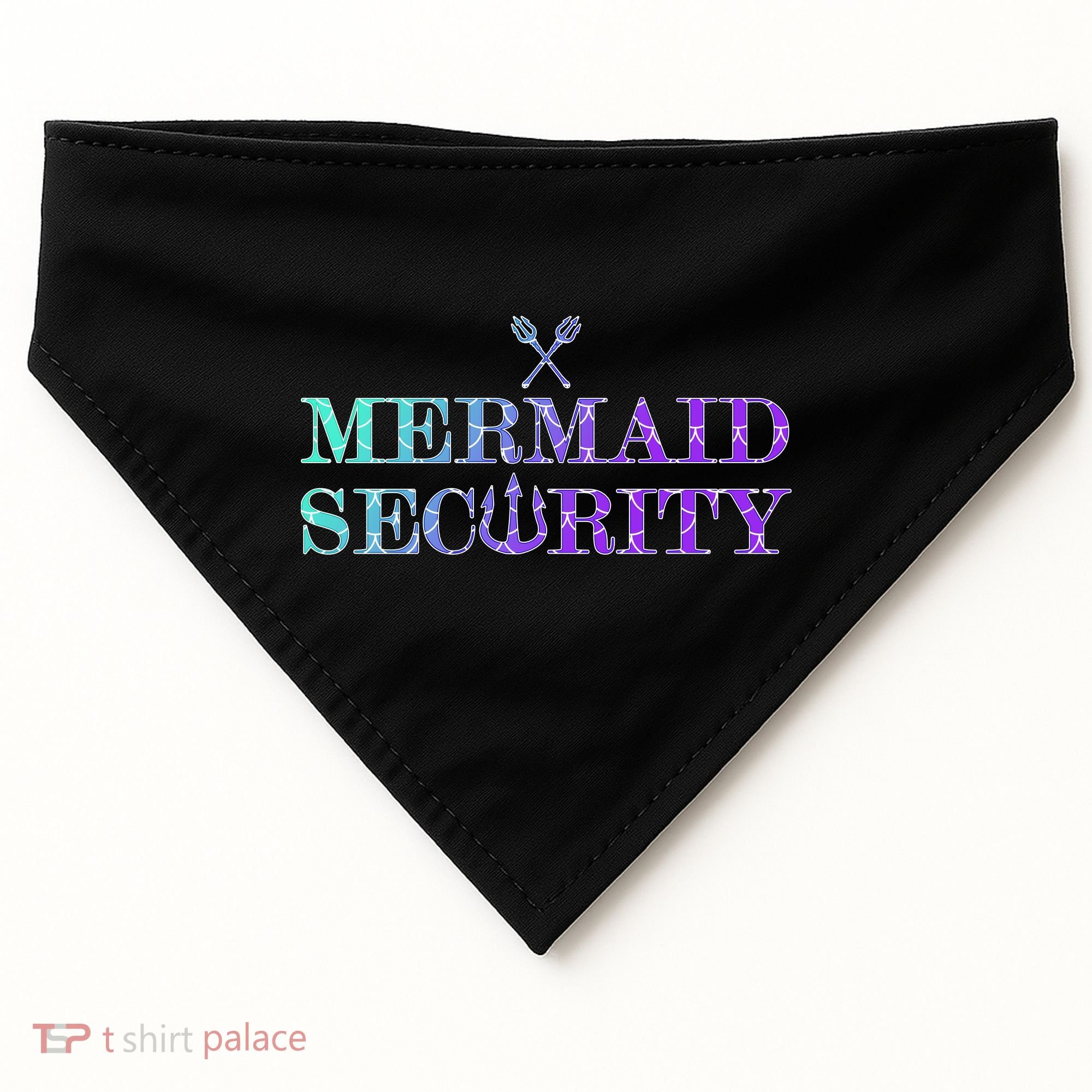 Mermaid Security Funny USA-Made Doggie Bandana