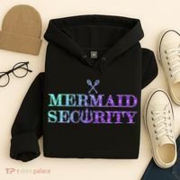 Mermaid Security Funny Hoodie thumb 4