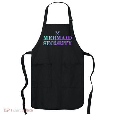 Mermaid Security Funny Apron