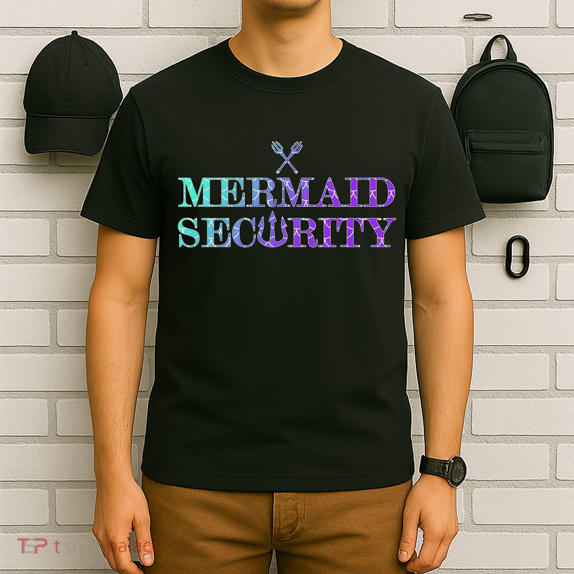 Mermaid Security Funny T-Shirt