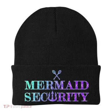 Mermaid Security Funny Beanie