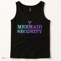 Mermaid Security Funny Tank Top thumb 2