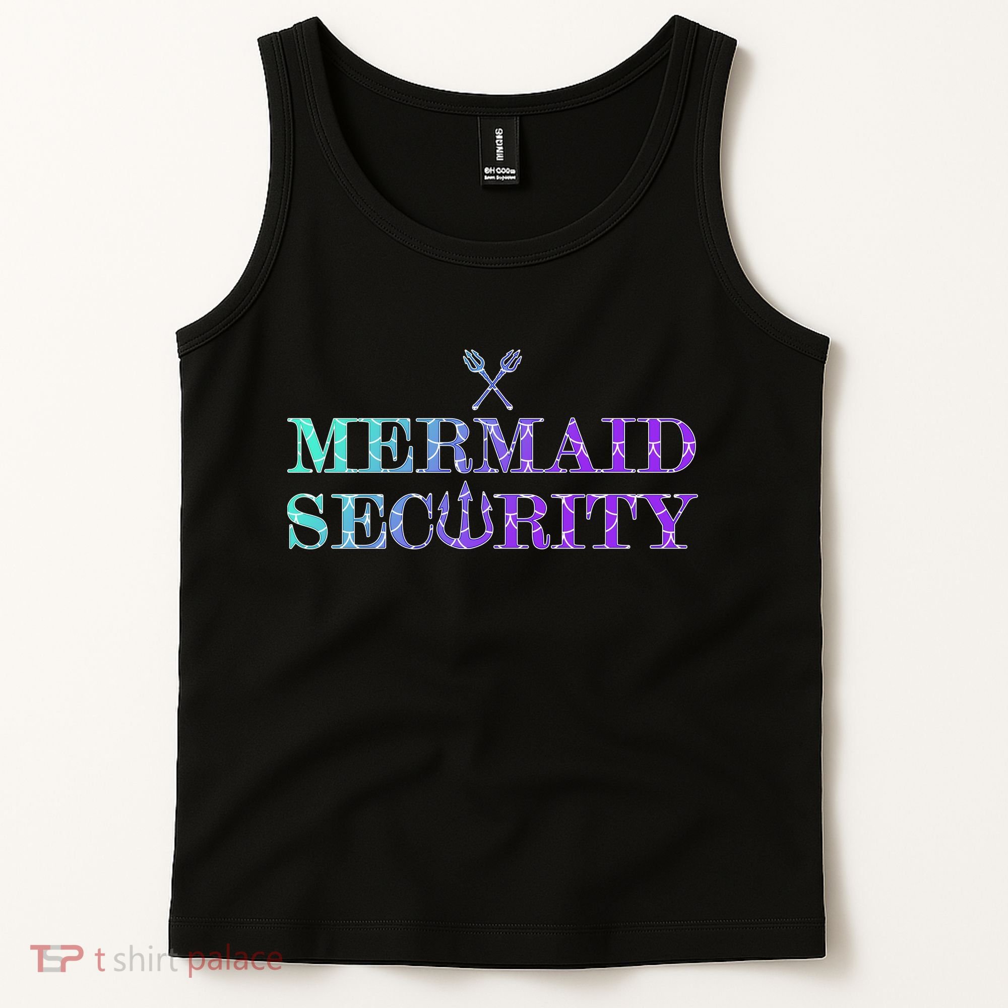 Mermaid Security Funny Tank Top