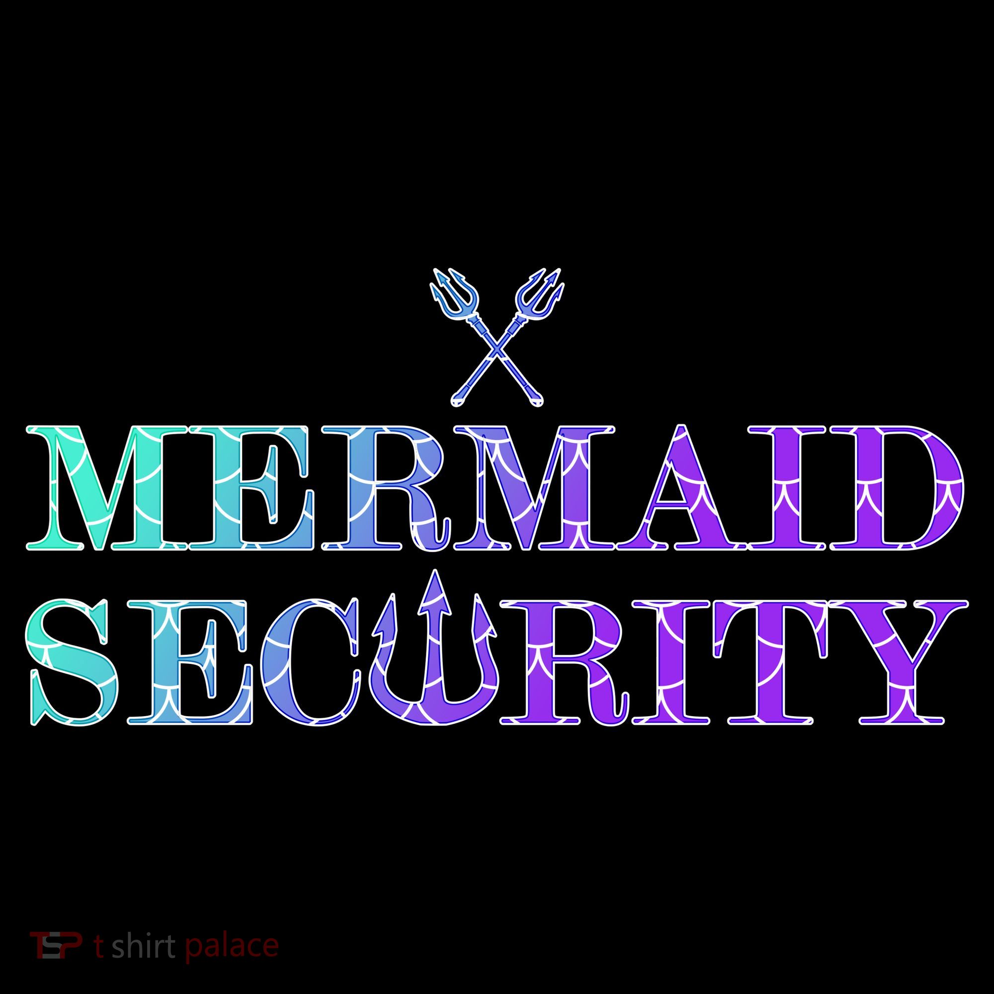 Mermaid Security Funny Tank Top